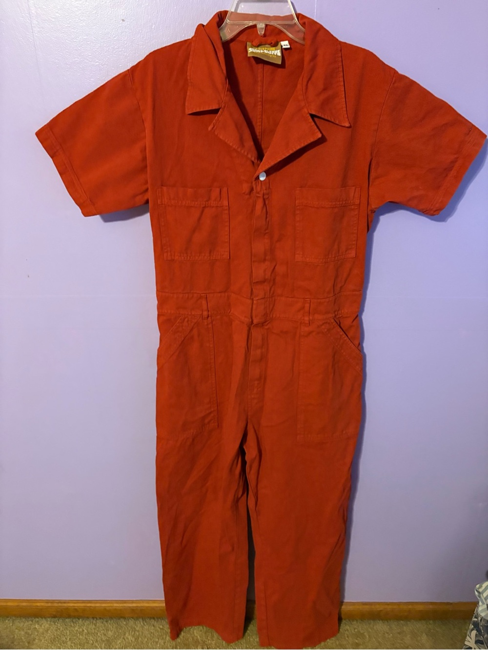 Big Bud Press Burnt Terracotta Short Sleeve Jumpsuit